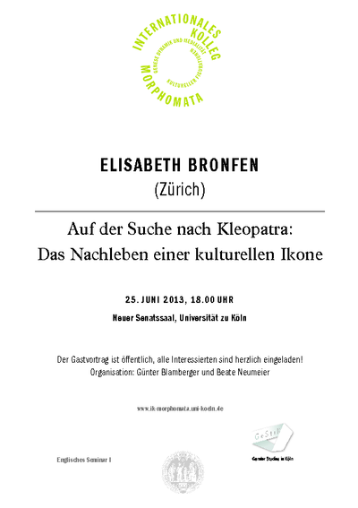 Vortrag Elisabeth Bronfen